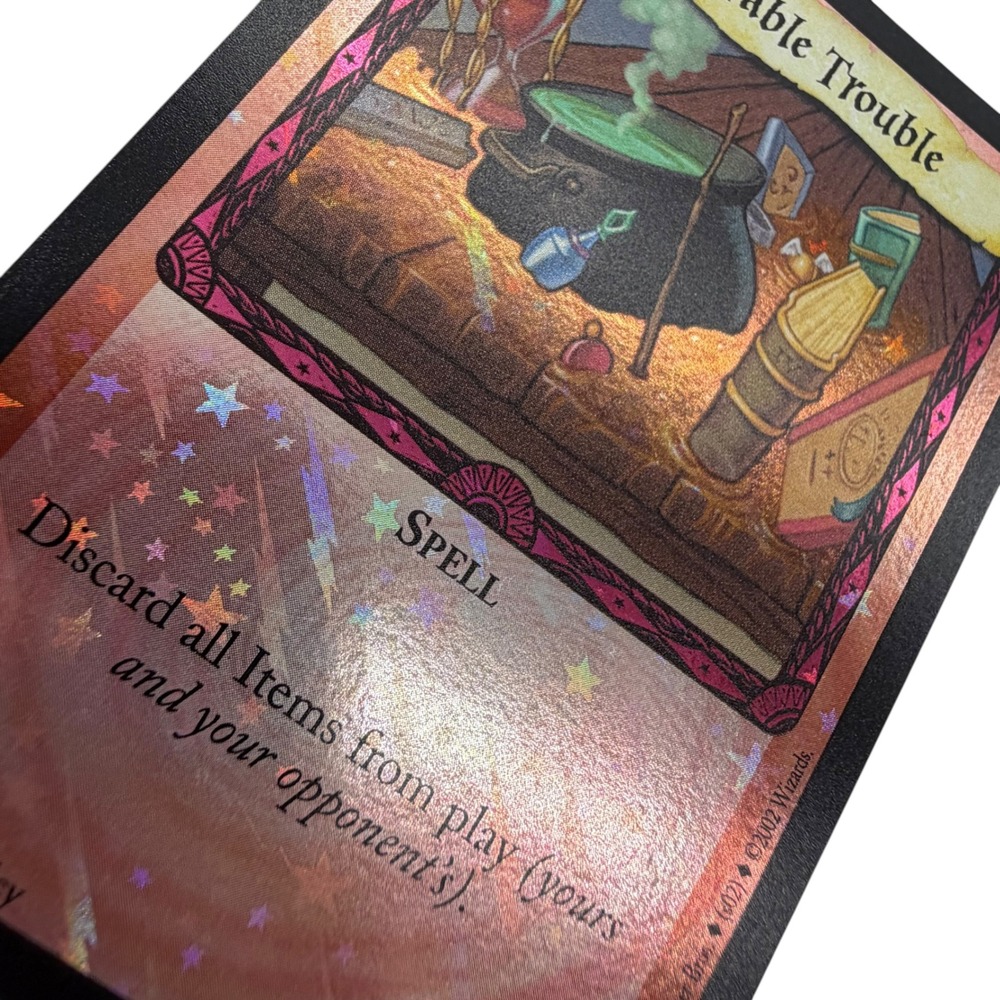 Harry Potter TCG Table Trouble 25/80 Chamber of Secrets Rare Holofoil Card 2002